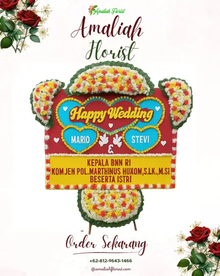 Papan Bunga Pernikahan Drono